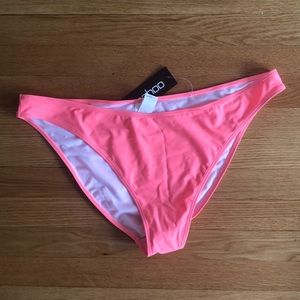 ‘Hot pink High leg cut bikini bottom